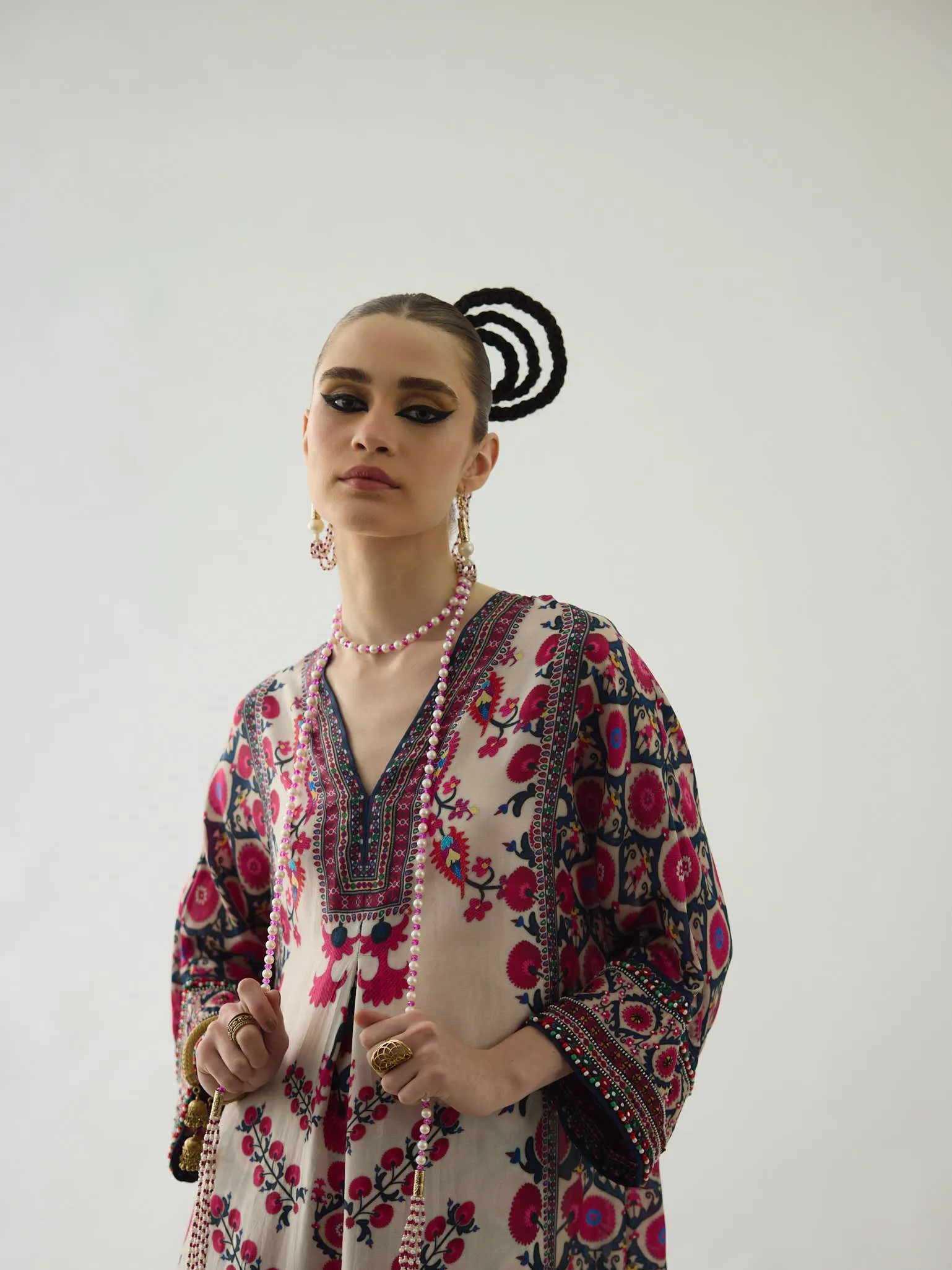 Bukhara Raspberry Banera Tunic Dress