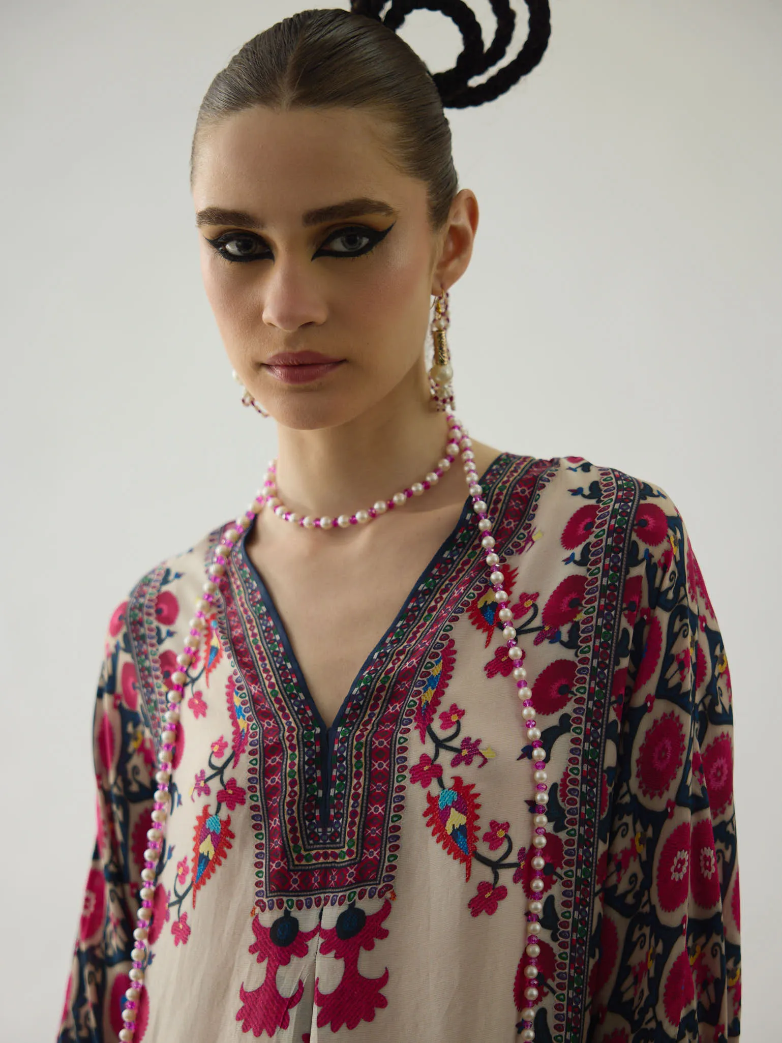 Bukhara Raspberry Banera Tunic Dress