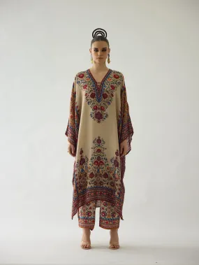 Bukhara Taupe Ghufrina  Tunic Set