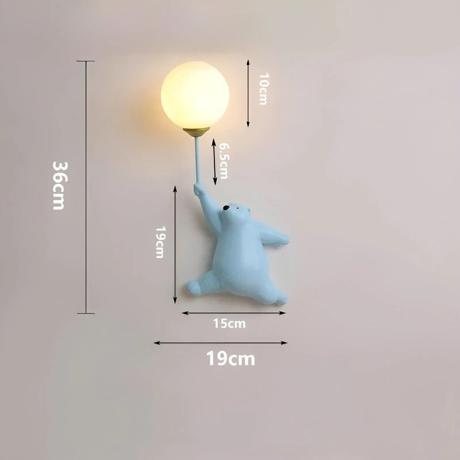 CartoonBear Wandlampe - Teddy-Bär Cartoon Wandlampe für Kinderzimmer
