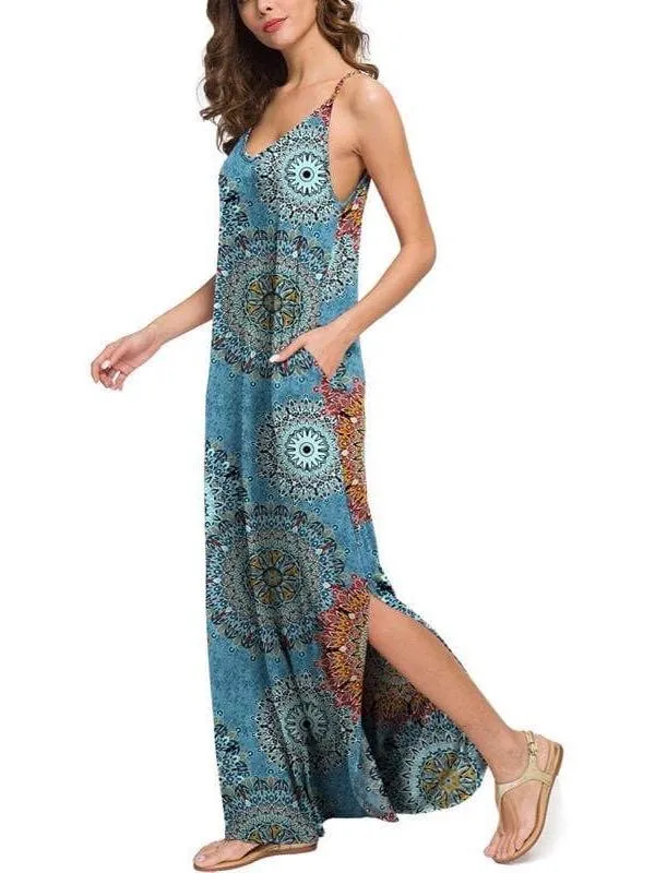 Casual Loose Dress Long Cami Maxi Dresses