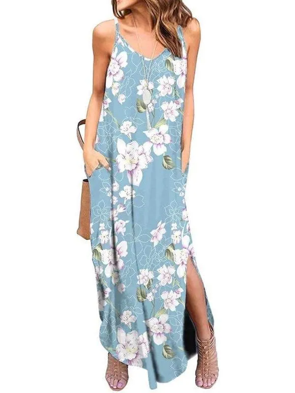 Casual Loose Dress Long Cami Maxi Dresses