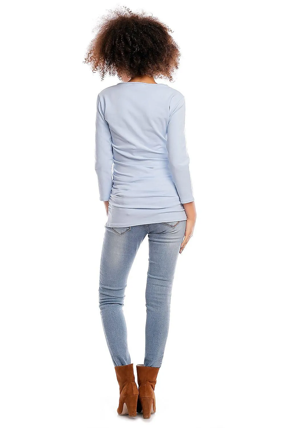 Chic Nursing-Friendly Maternity Tunic with Hidden Features