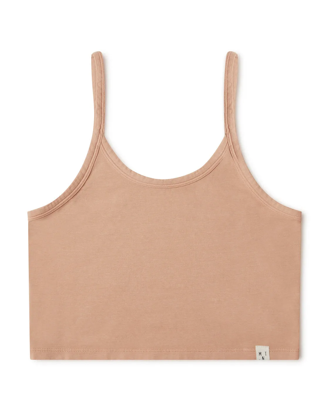 cotton crop top - terracotta