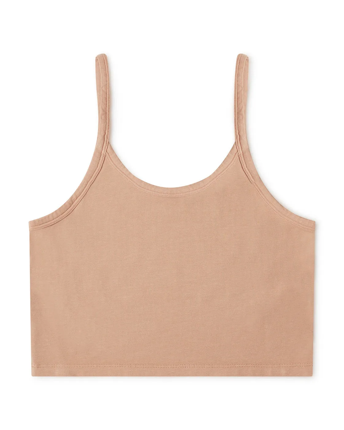 cotton crop top - terracotta