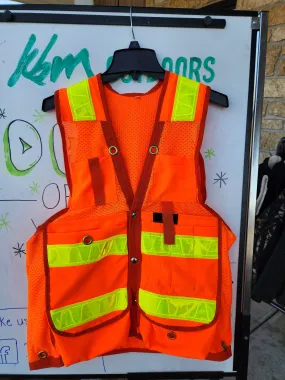 Deluxe Cruiser Vest- Mesh with Reflective Striping and Radio Pocket