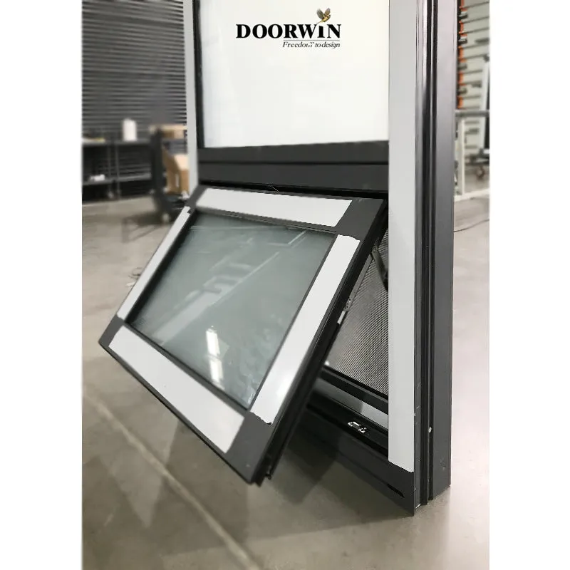 Doorwin 2021uk thermal break aluminum Tilt and turn hinge windows for hotel use Dimmed glass window