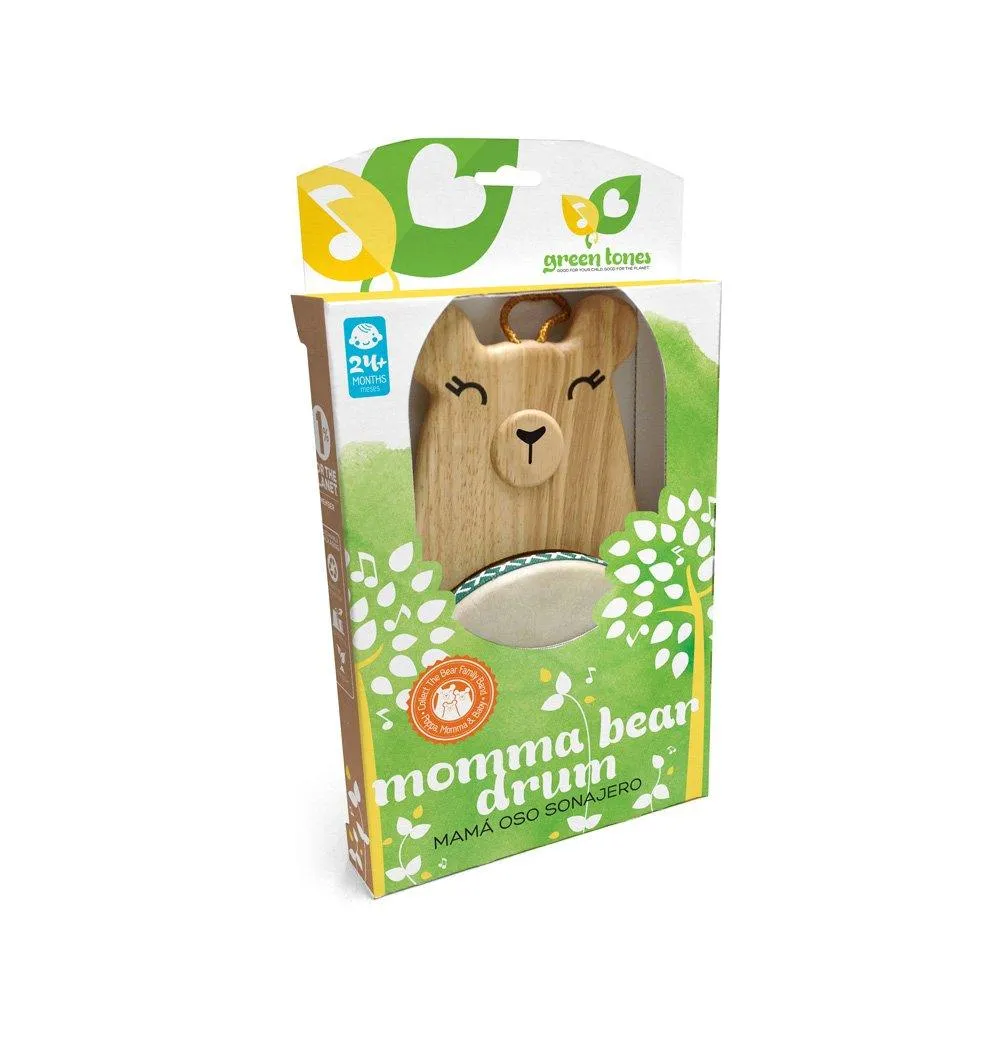 Green Tones Momma Bear Drum w/ Mallet