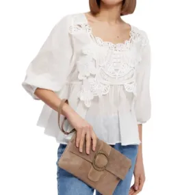 Lace cotton blouse