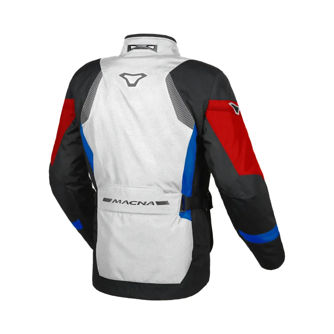 Macna Rancher Textile Jacket Light Grey / Blue / Red