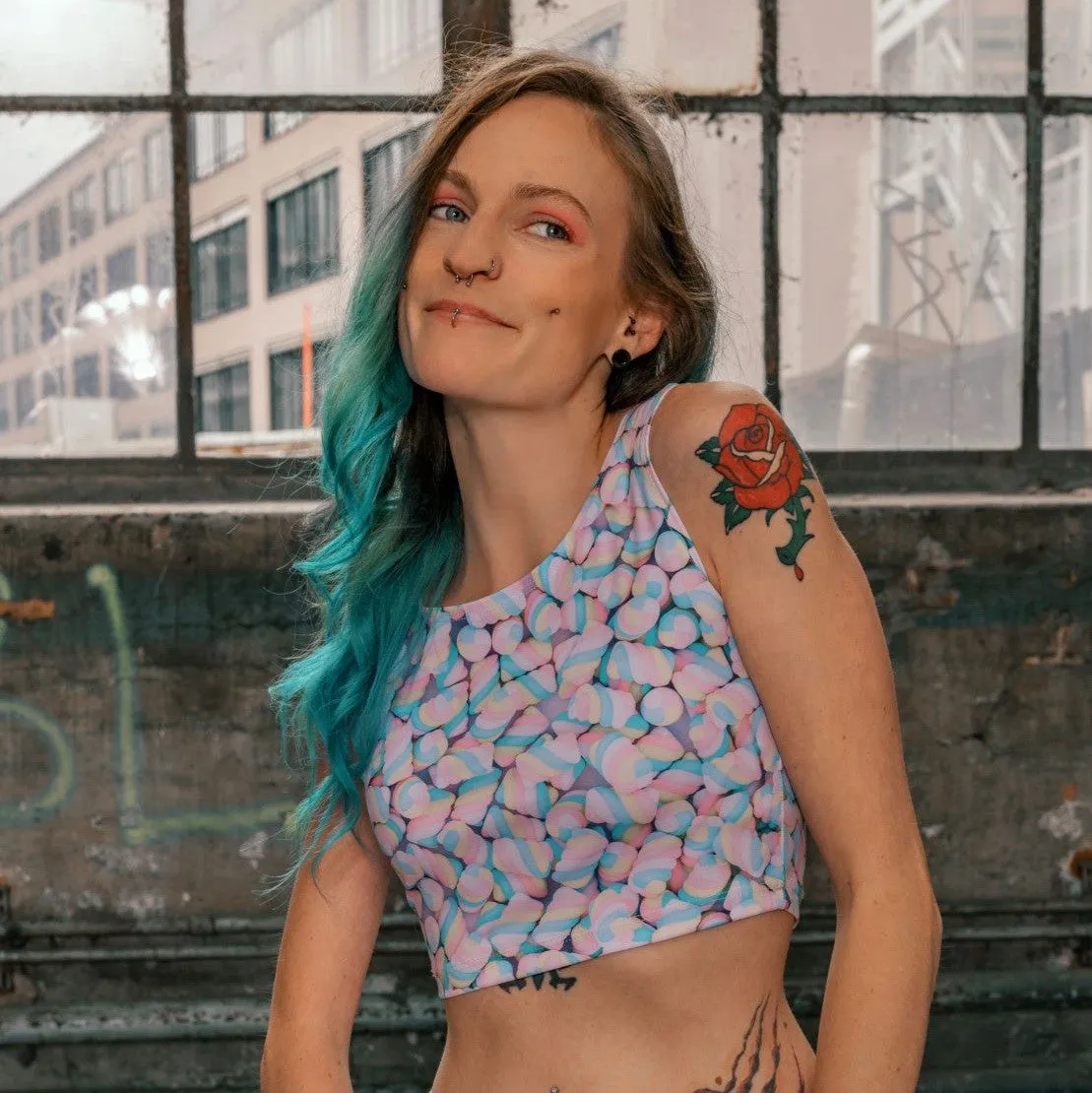 Marshmallow Sleeveless Crop Top