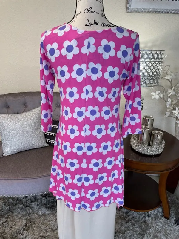 Millennial Pink Daisy Print Tunic