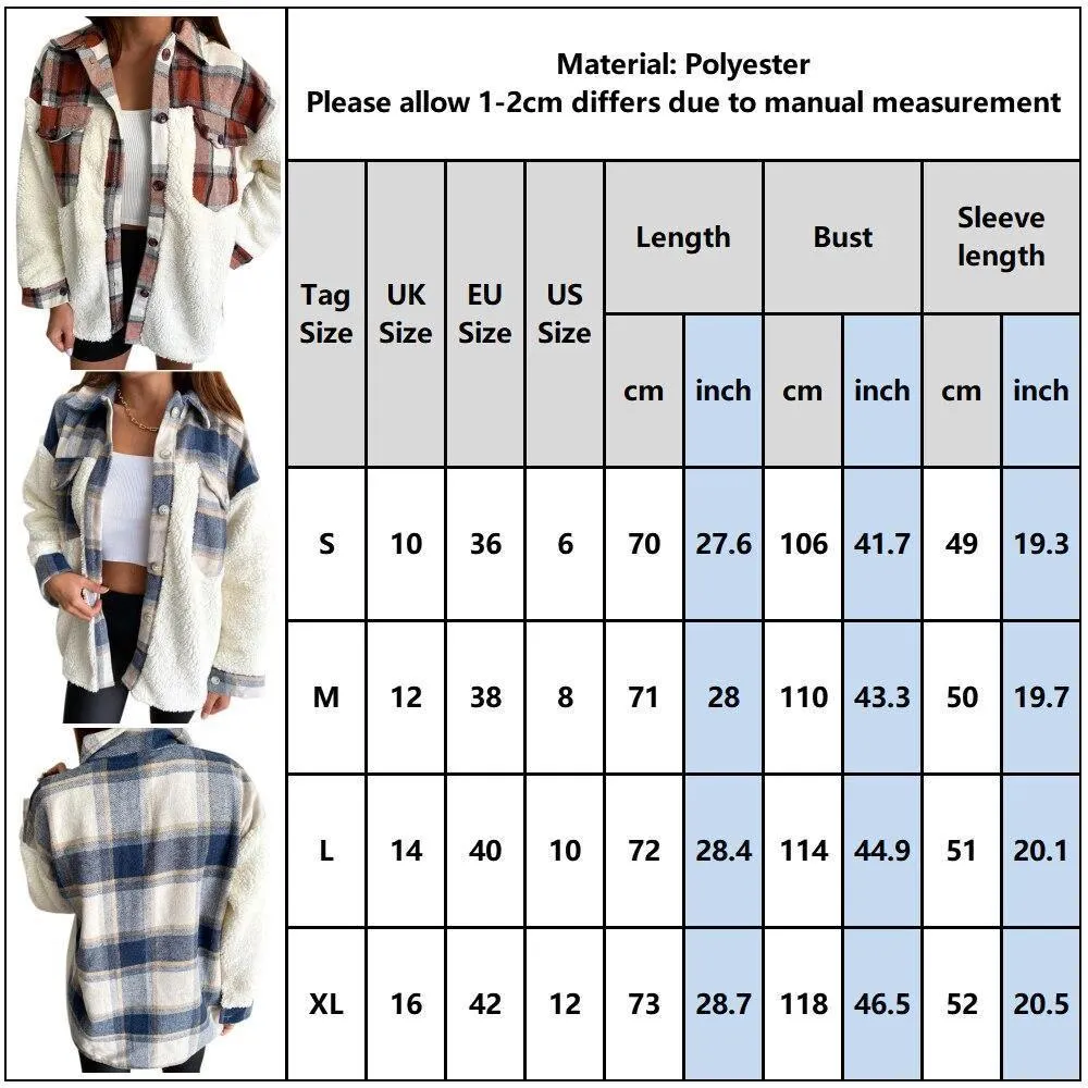 Patchwork Plaid Teddy Coat