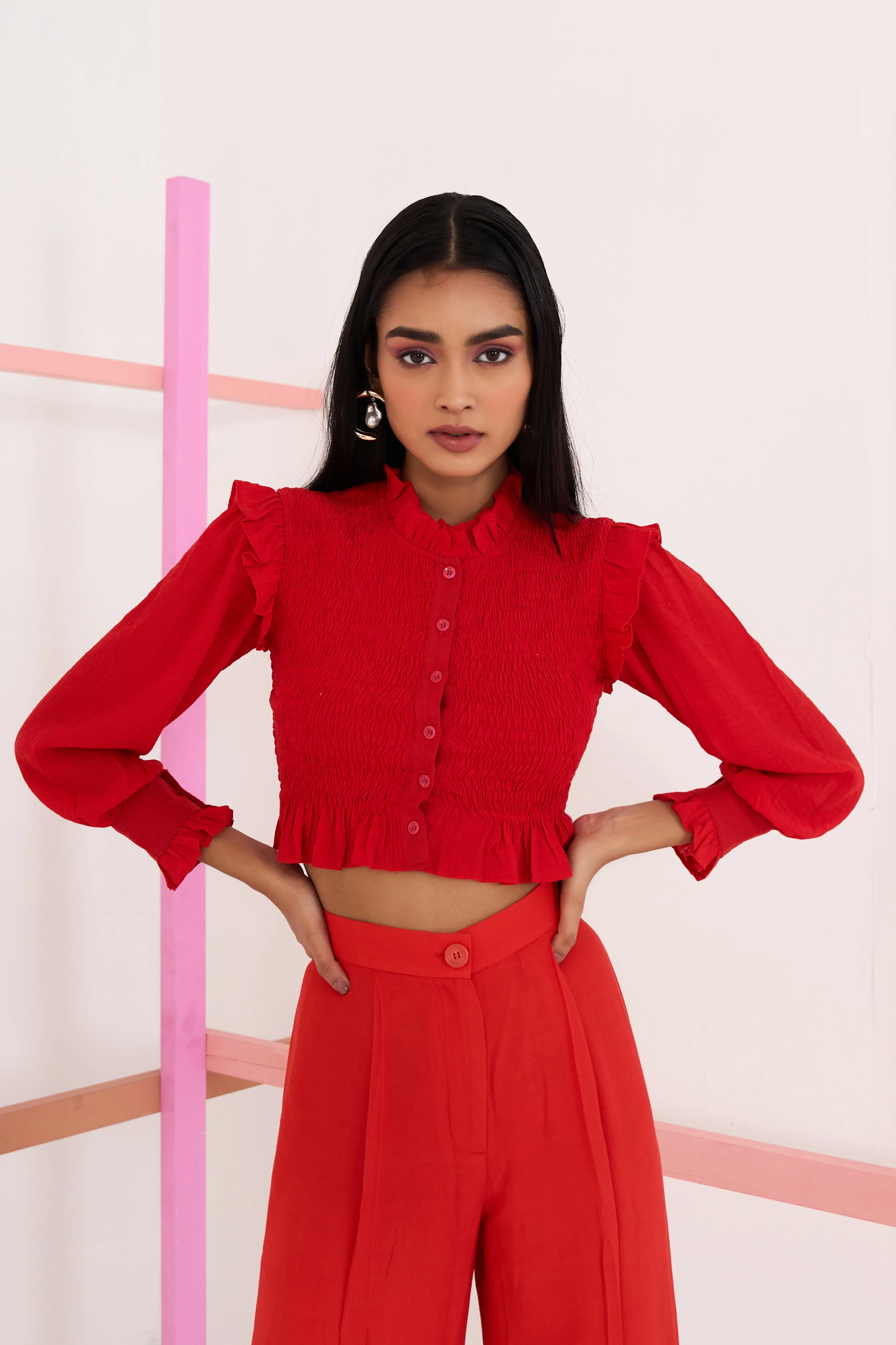 Red-In-Frame-Pants