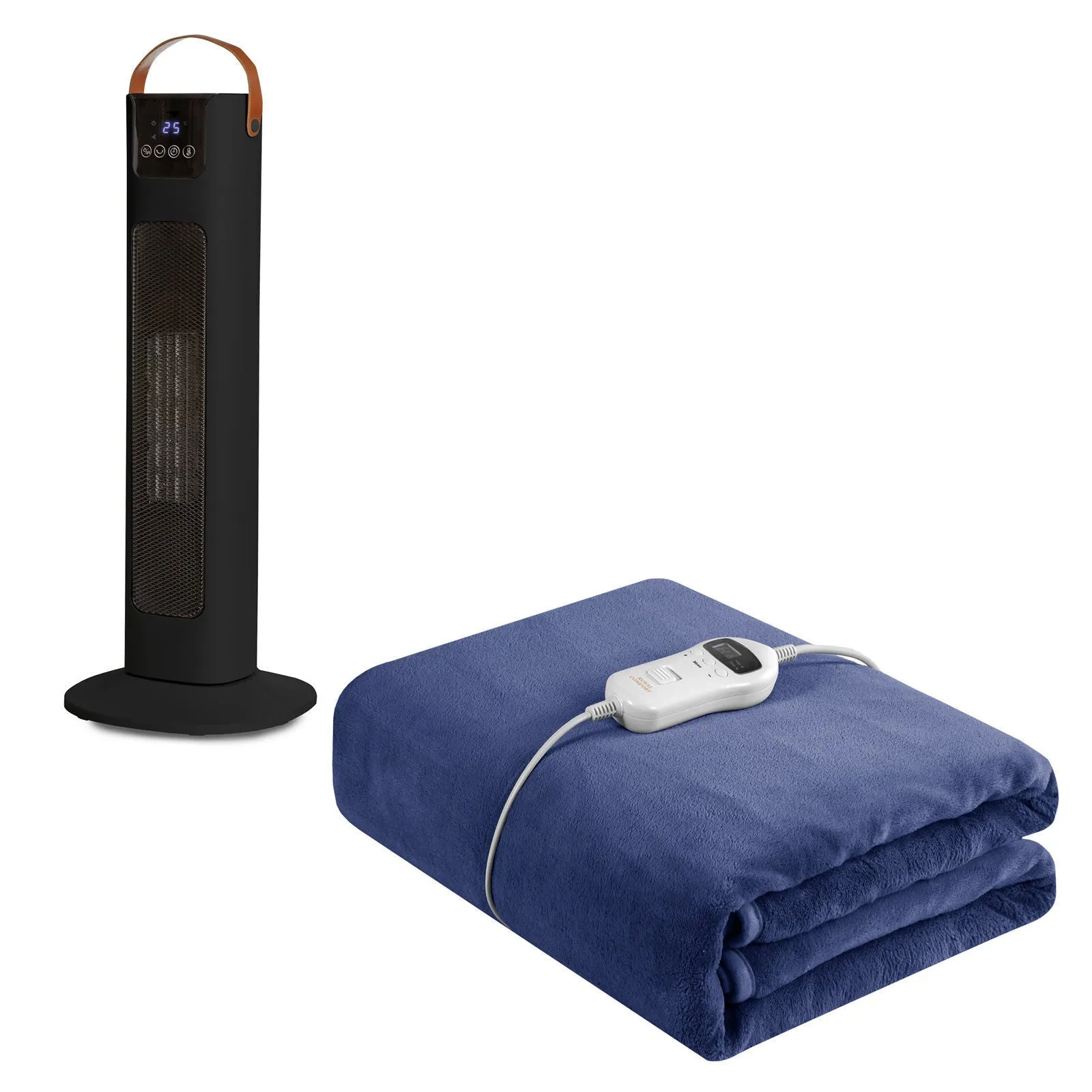 Royal Comfort Winter Warmers Set 1 x Heated Throw   1 x Pursonic Tower Heater