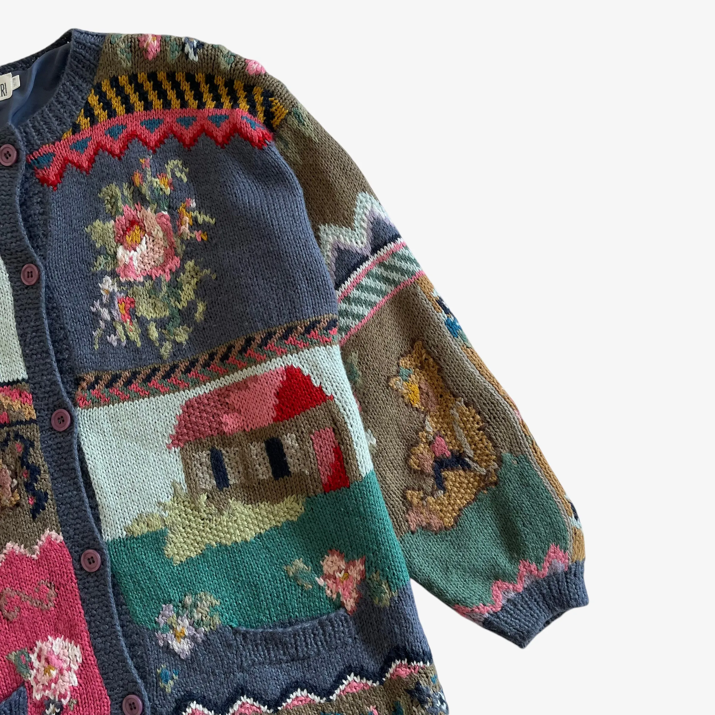 Together! Teddy Bear Print Knitted Cardigan (Womenswear)