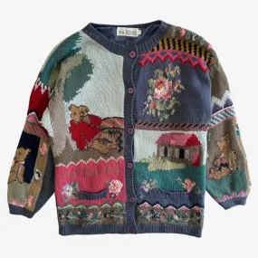 Together! Teddy Bear Print Knitted Cardigan (Womenswear)