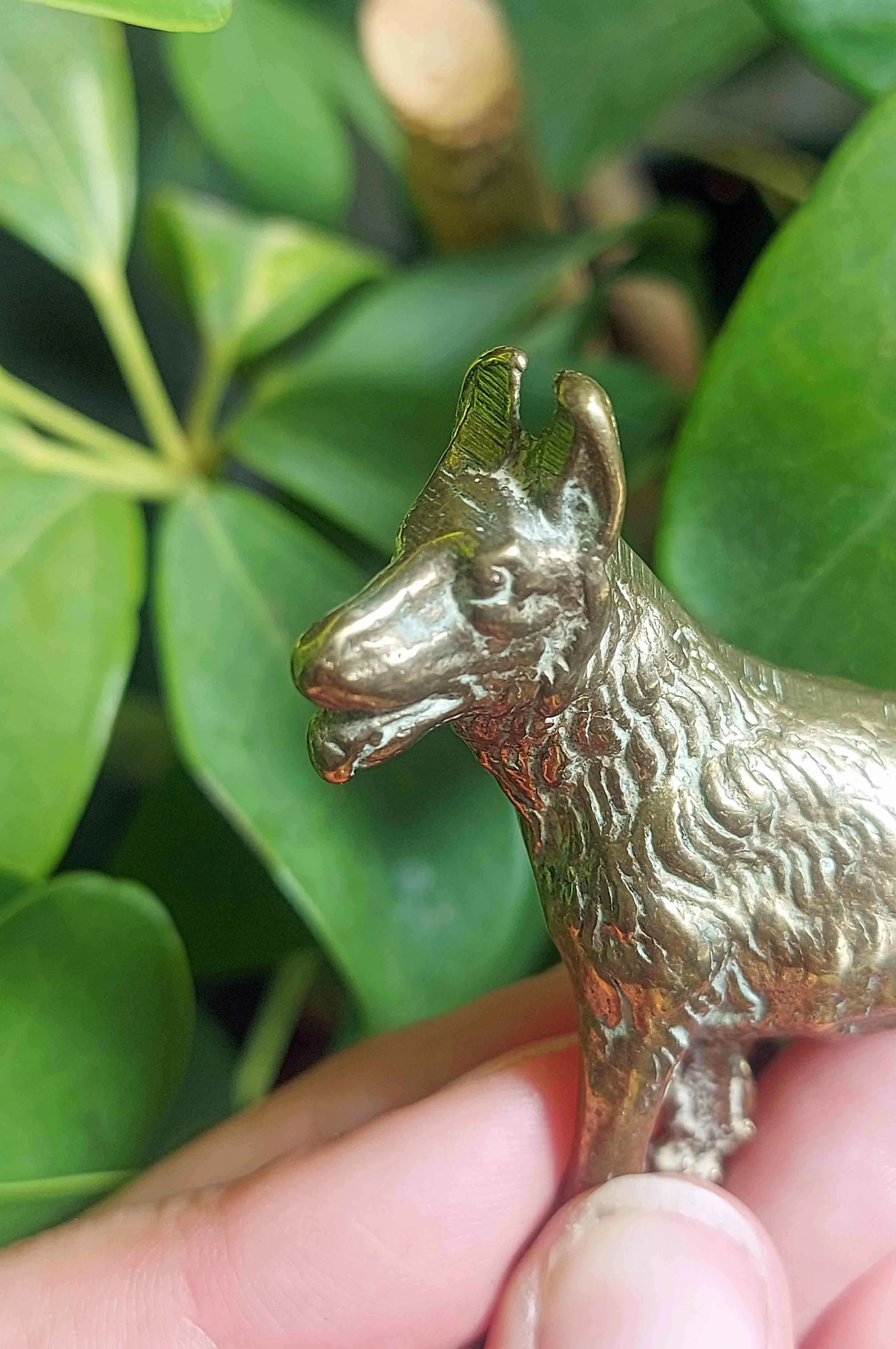 Vintage Brass German Shepard Dog Figurine
