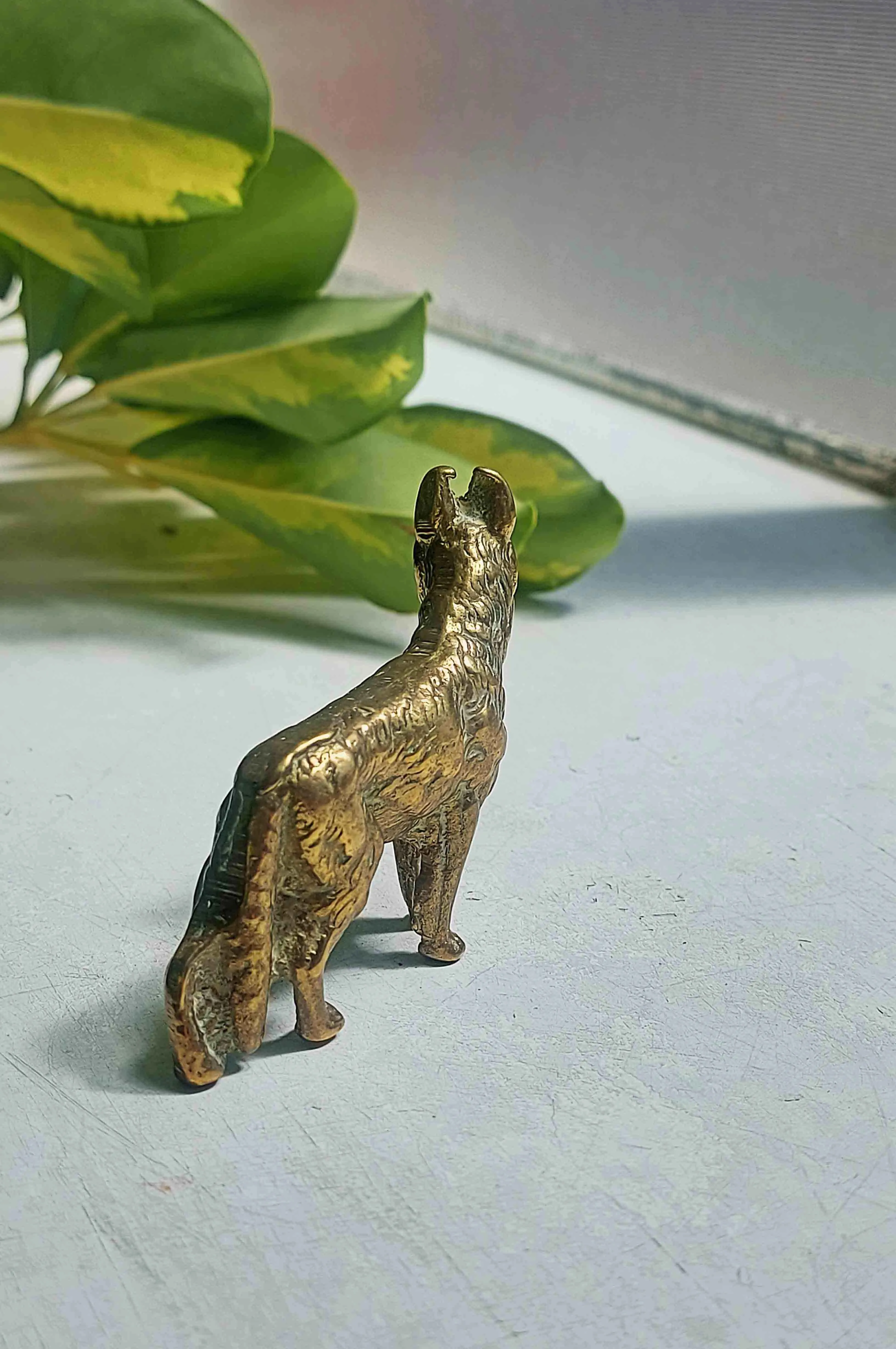 Vintage Brass German Shepard Dog Figurine