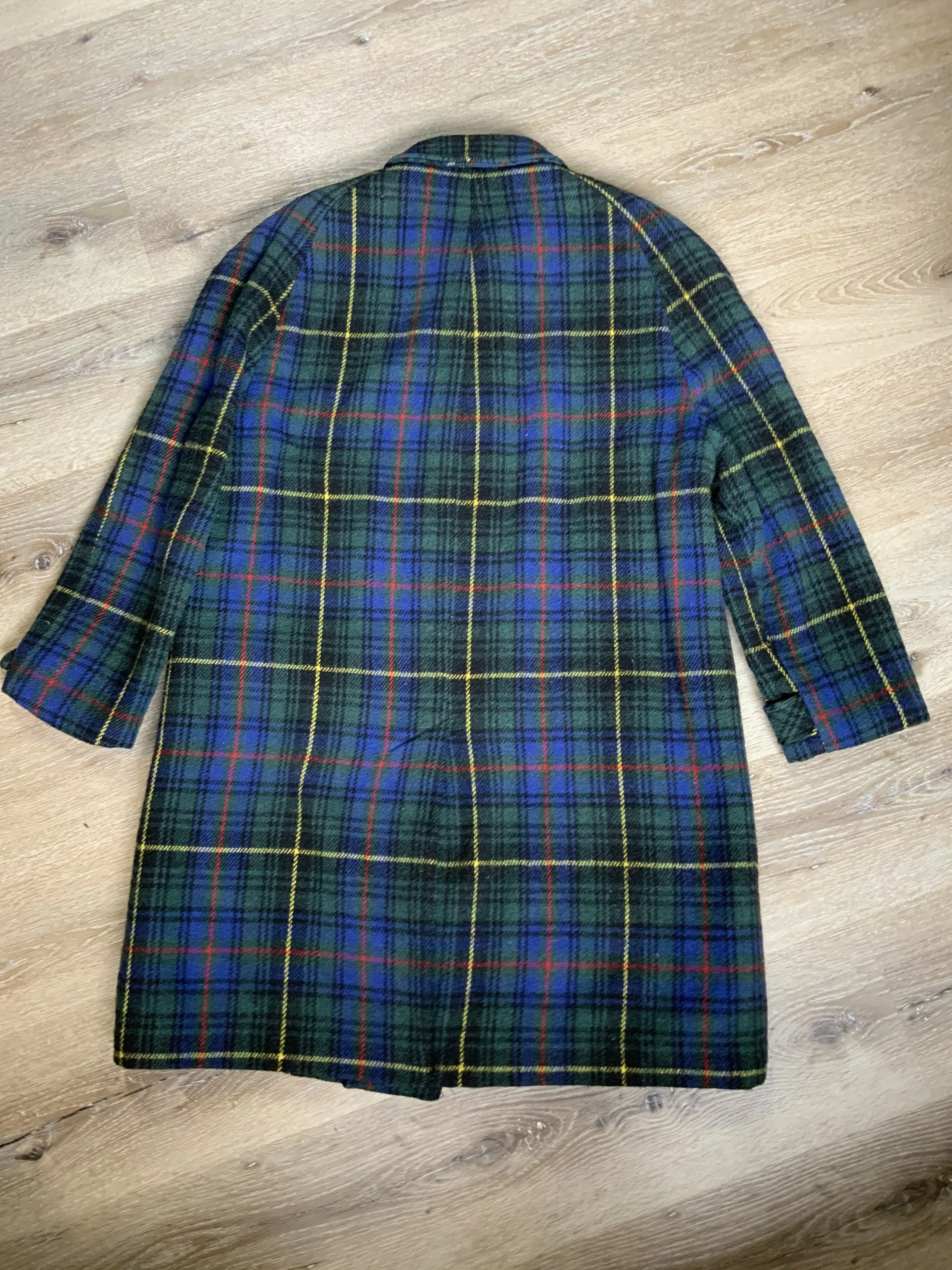 Vintage Plaid Wool Coat