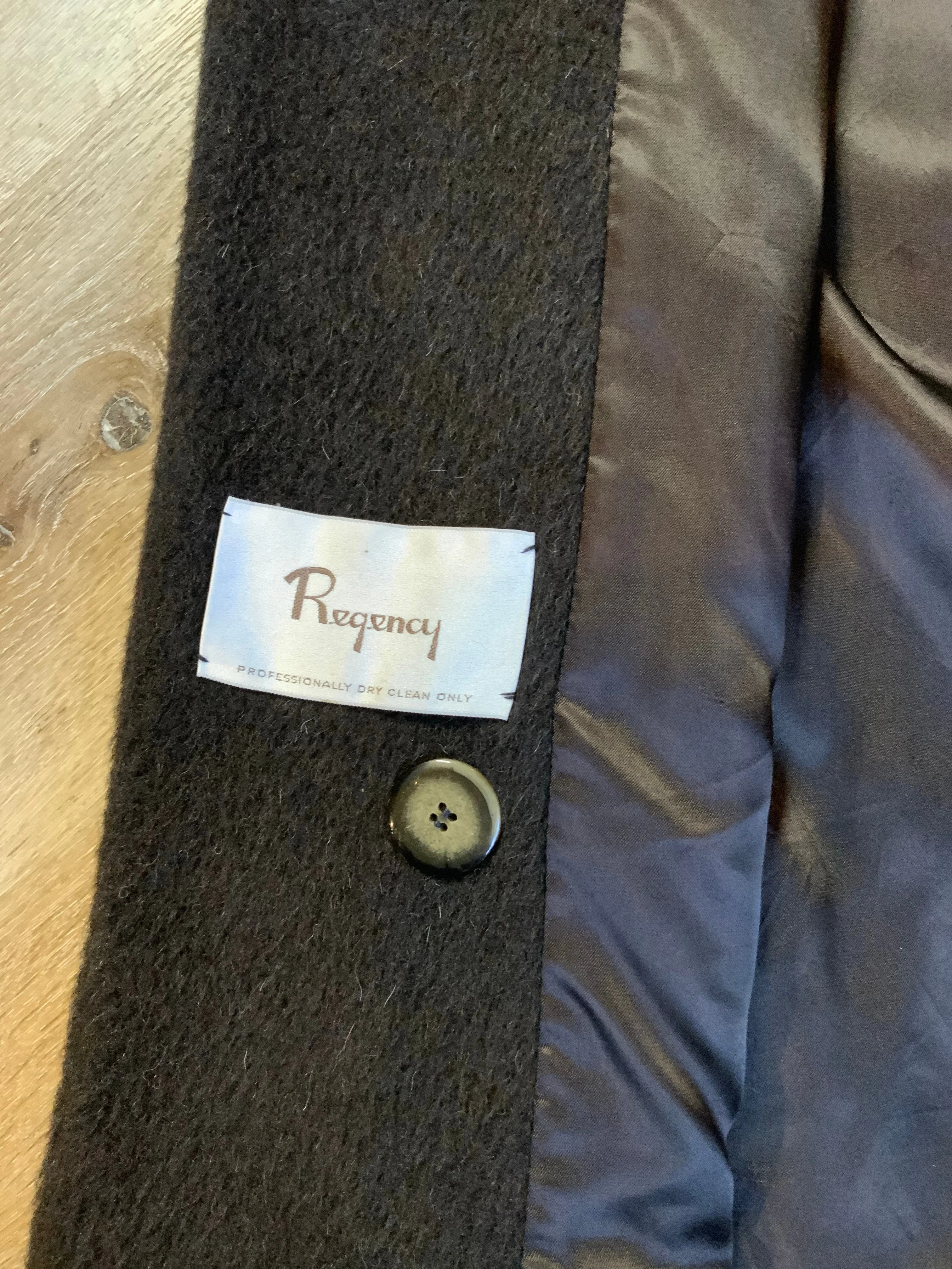 Vintage Regency Brown Alpaca Full Length Coat, USA Union Made