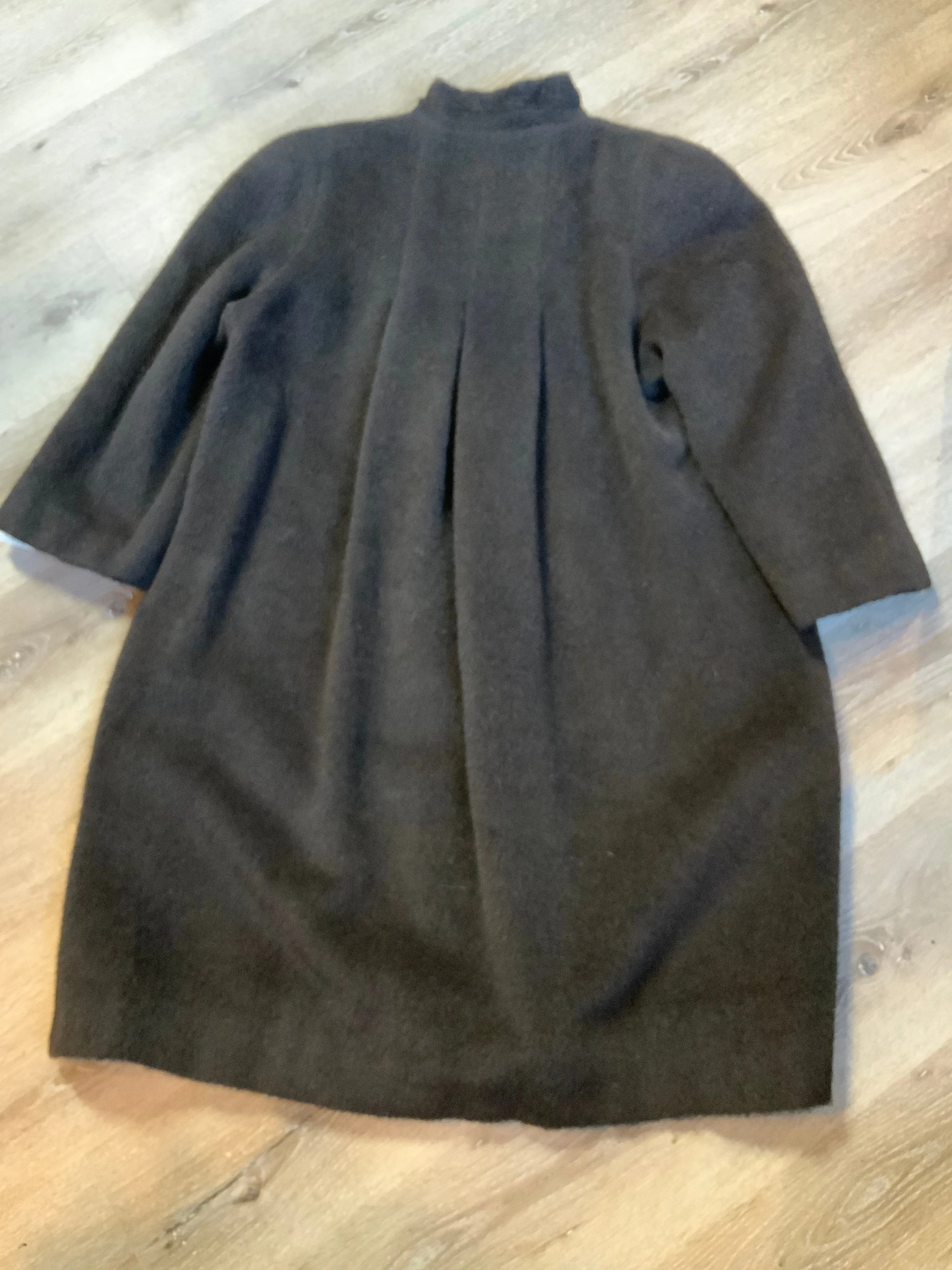 Vintage Regency Brown Alpaca Full Length Coat, USA Union Made